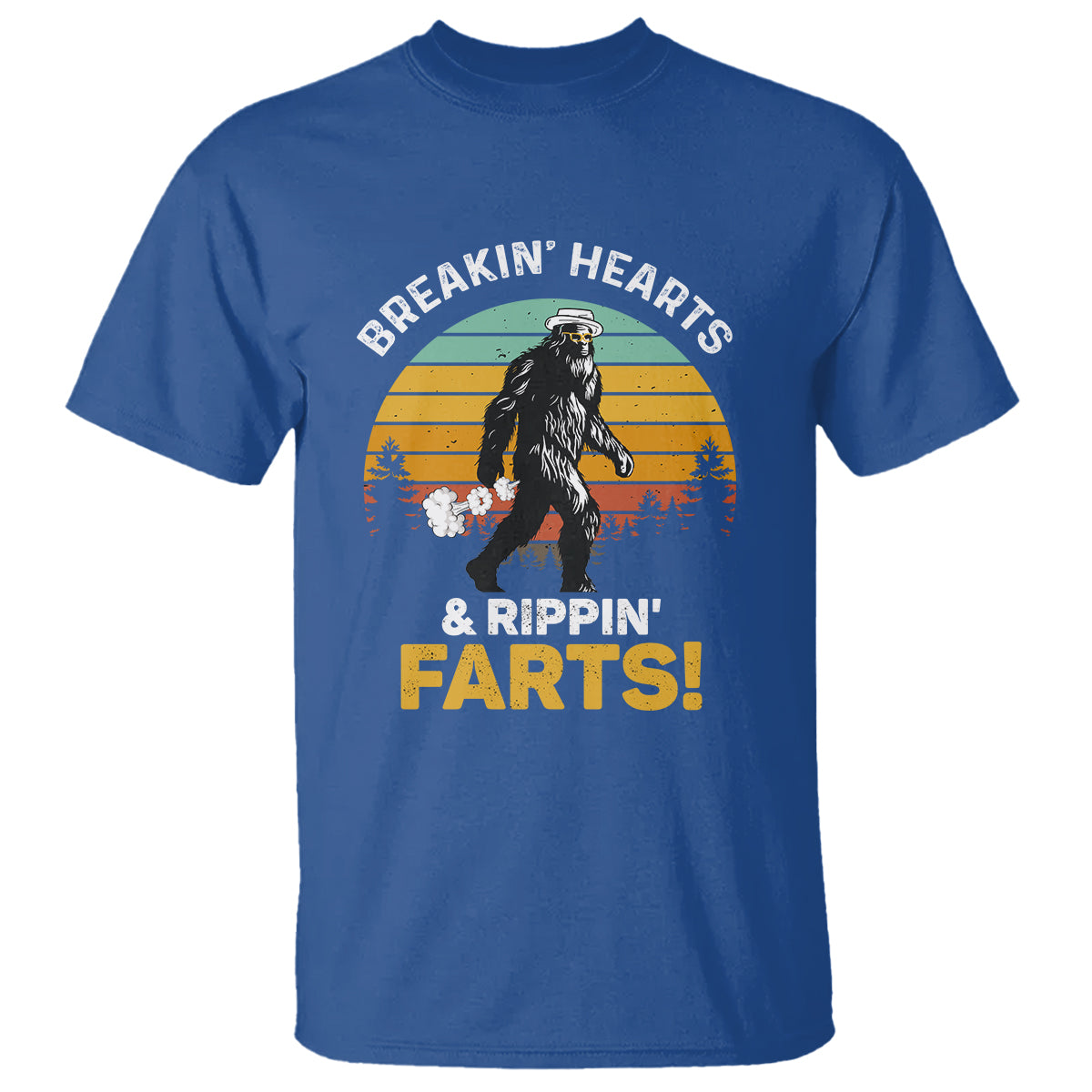 Funny Bigfoot T Shirt Breakin Hearts & Rippin Farts! Sasquatch - Wonder Print Shop