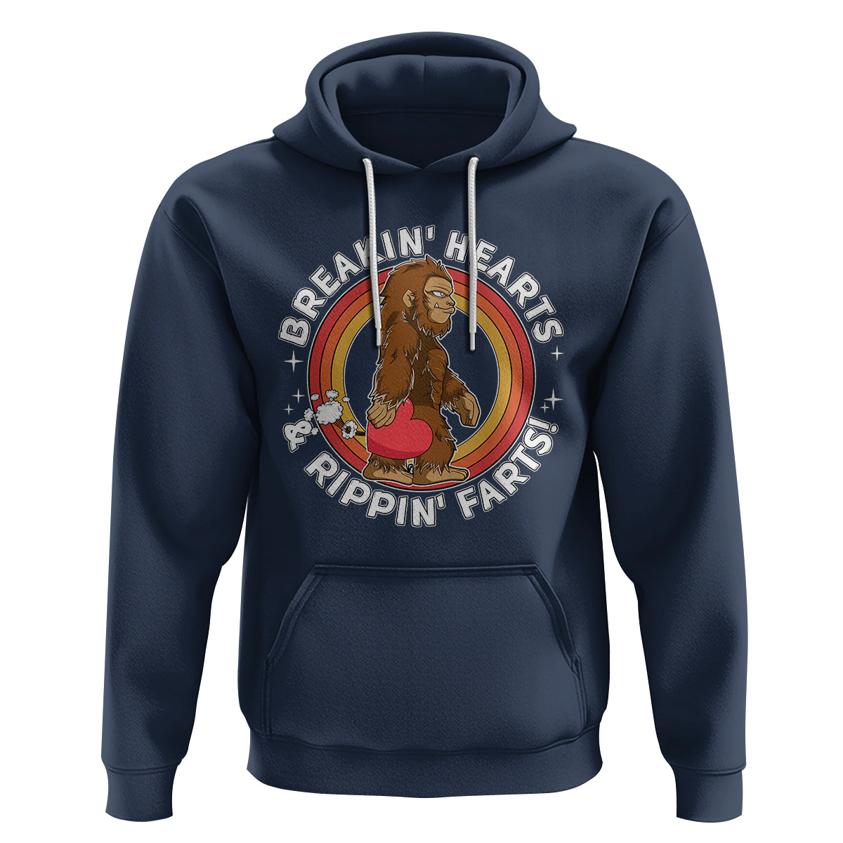 Bigfoot Breakin Hearts & Rippin Farts! Cute Sasquatch Hoodie - Wonder Print Shop