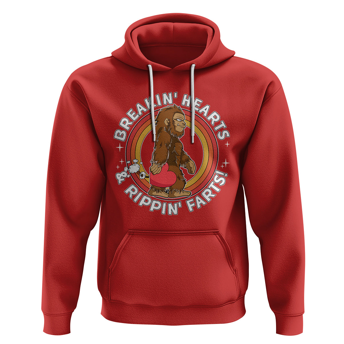 Bigfoot Breakin Hearts & Rippin Farts! Cute Sasquatch Hoodie - Wonder Print Shop