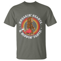 Bigfoot Breakin Hearts & Rippin Farts! Cute Sasquatch T Shirt - Wonder Print Shop