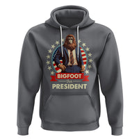 Bigfoot For President Hoodie Funny American USA Flag Sasquatch Election - Wonder Print Shop