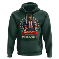 Bigfoot For President Hoodie Funny American USA Flag Sasquatch Election - Wonder Print Shop