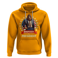 Bigfoot For President Hoodie Funny American USA Flag Sasquatch Election - Wonder Print Shop