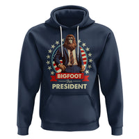 Bigfoot For President Hoodie Funny American USA Flag Sasquatch Election - Wonder Print Shop