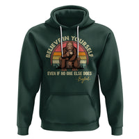 Bigfoot Drinking Coffee Hoodie Believe In Yourself Even When No One else Does - Wonder Print Shop
