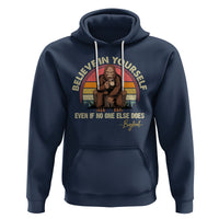 Bigfoot Drinking Coffee Hoodie Believe In Yourself Even When No One else Does - Wonder Print Shop