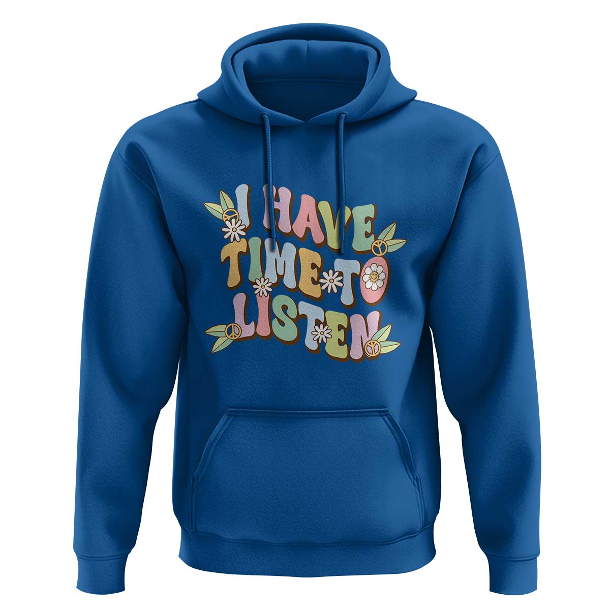 Suicide Prevention Hoodie I Have Time To Listen Mental Health Retro Groovy - Wonder Print Shop