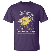 Suicide Prevention T Shirt Tomorrow Needs Your Light Call Or Text 988 Groovy - Wonder Print Shop