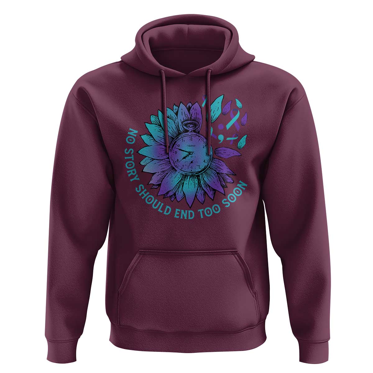 No Story Should End Too Soon Sunflower Suicide Prevention Hoodie - Wonder Print Shop