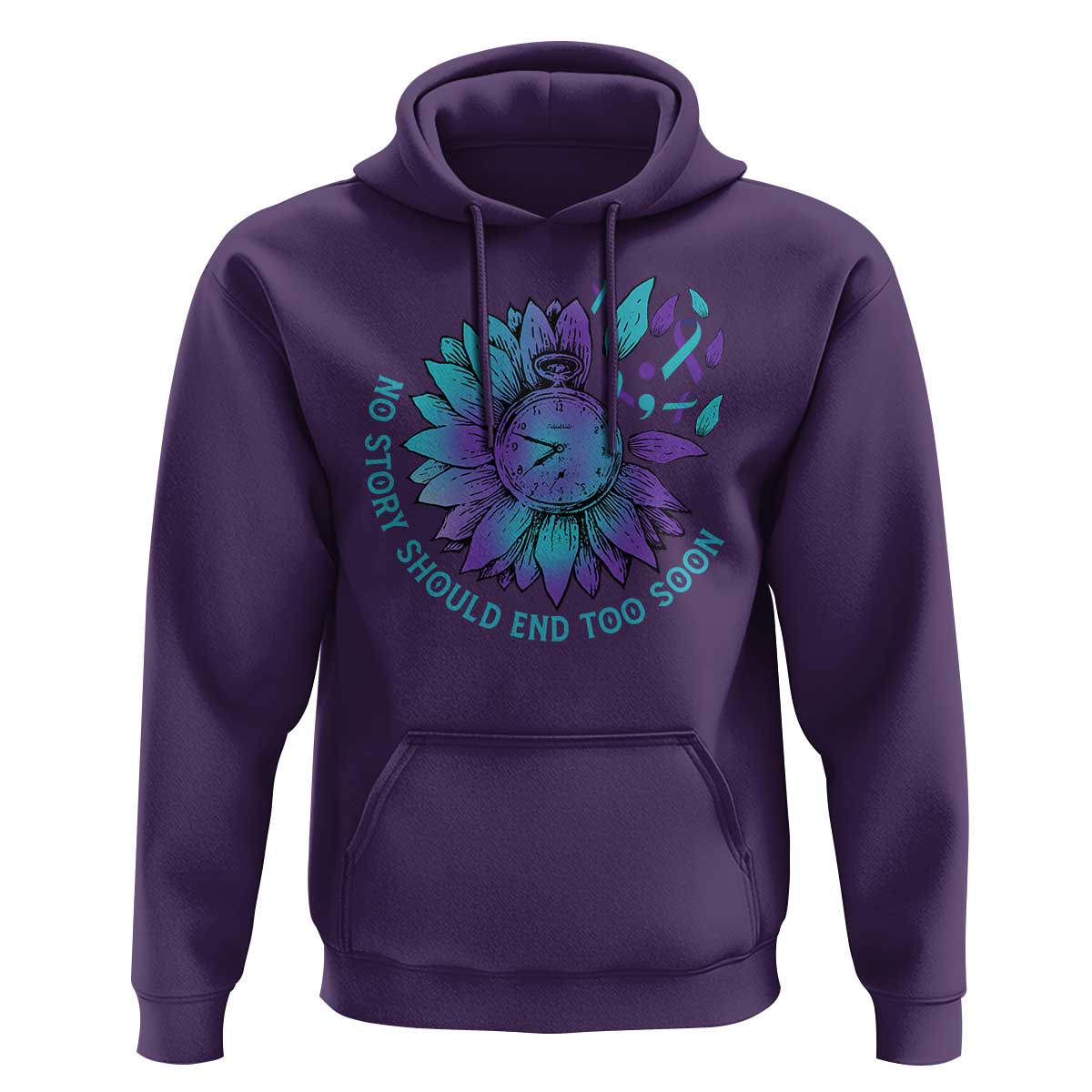 No Story Should End Too Soon Sunflower Suicide Prevention Hoodie - Wonder Print Shop