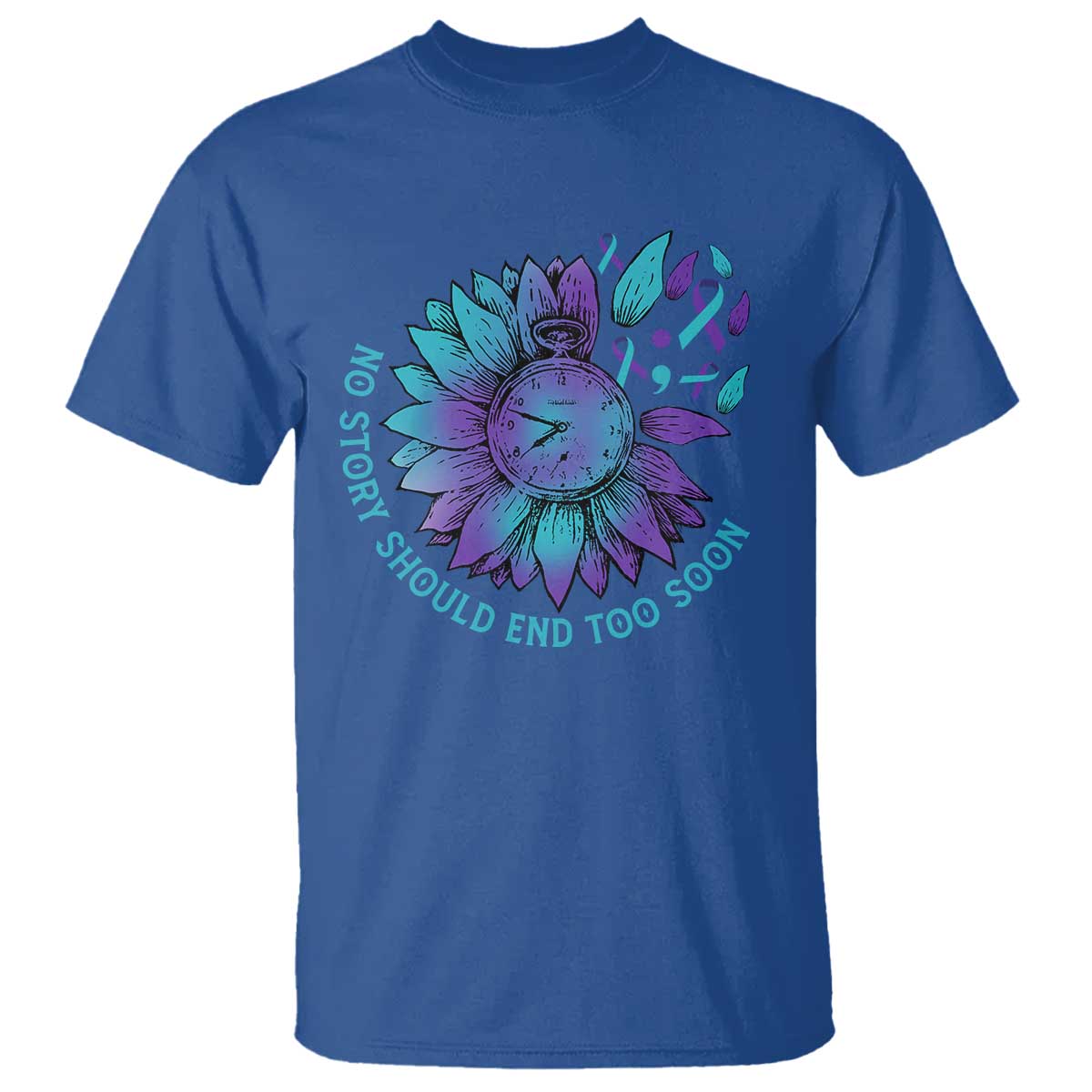 No Story Should End Too Soon Sunflower Suicide Prevention T Shirt - Wonder Print Shop