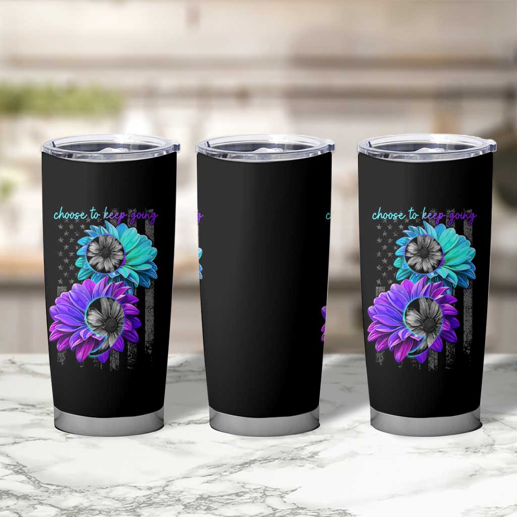 Choose To Keep Going Semicolon Suicide Prevention Tumbler Cup