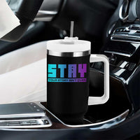 Suicide Prevention Tumbler With Handle Stay Your Story Is Not Over Semicolon