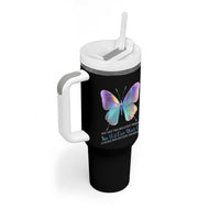 Suicide Prevention Tumbler With Handle You Are The Greatest Project You Will Ever Work On Butterfly
