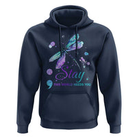 Suicide Prevention Stay Hoodie This World Needs You Semicolon Dragonflies - Wonder Print Shop