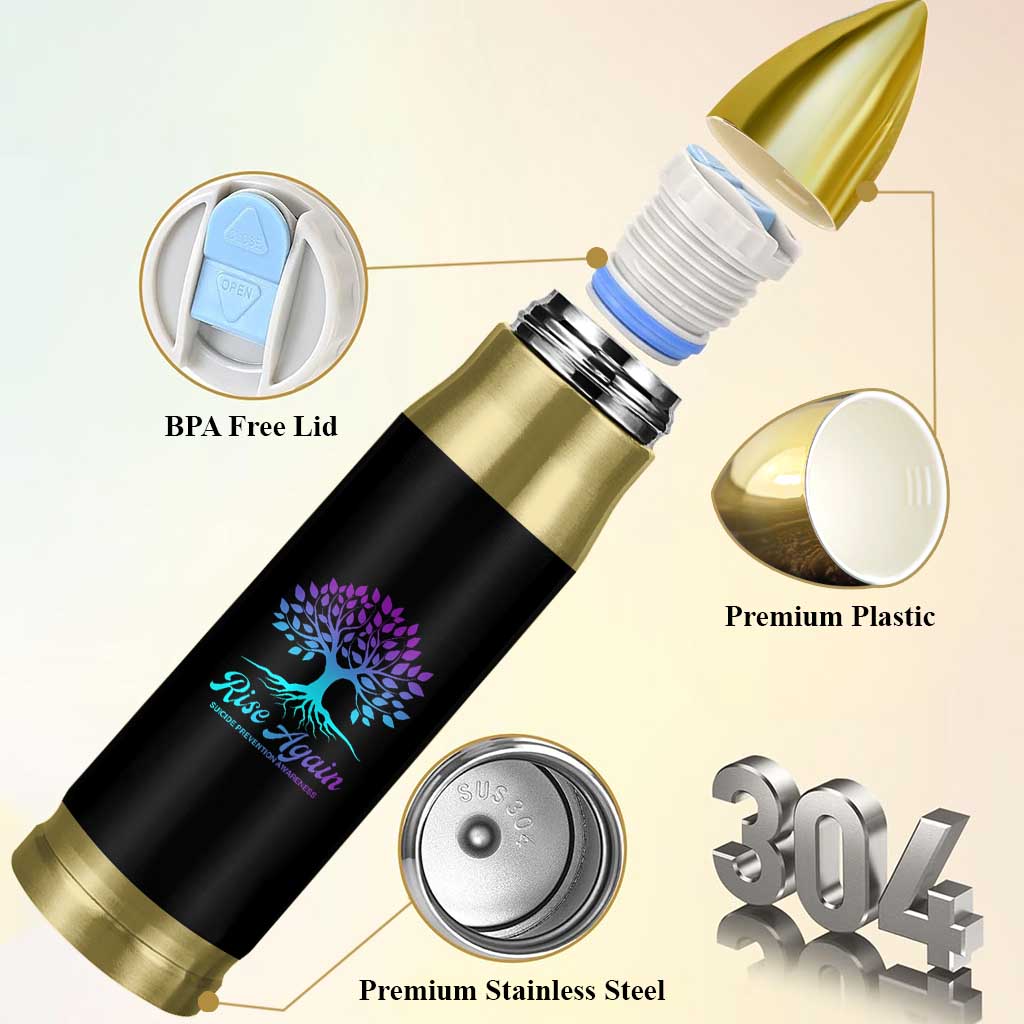 Suicide Prevention Rise Again Bullet Tumbler