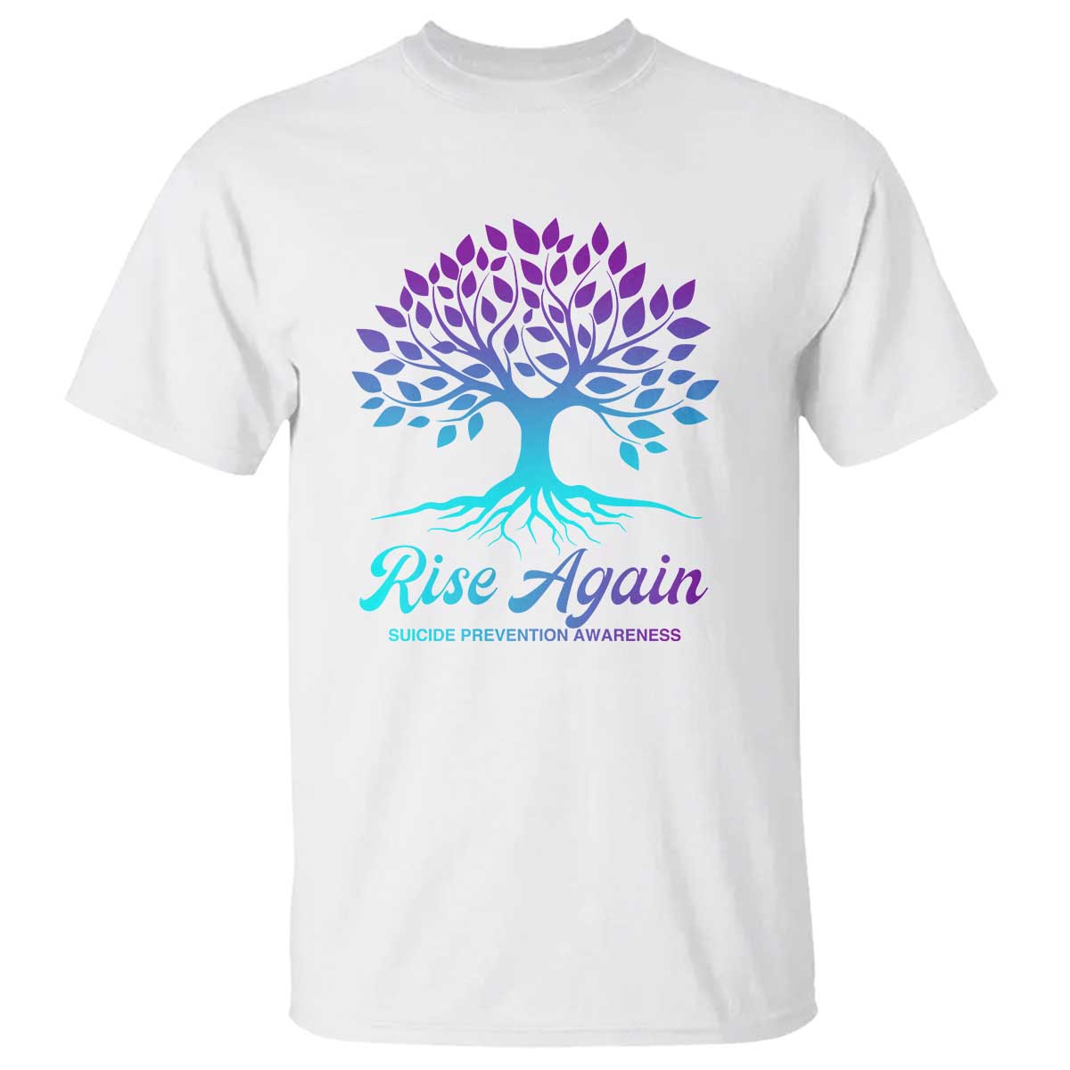 Suicide Prevention Rise Again T Shirt - Wonder Print Shop