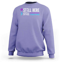 Still Here Still Fighting Semicolon Suicide Prevention Sweatshirt - Wonder Print Shop