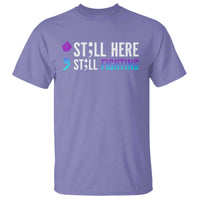 Still Here Still Fighting Semicolon Suicide Prevention T Shirt - Wonder Print Shop