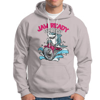 Shark Lover Hoodie Jaw Ready For This Riding Motorbike - Wonder Print Shop
