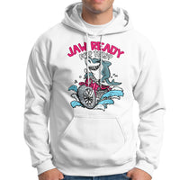 Shark Lover Hoodie Jaw Ready For This Riding Motorbike - Wonder Print Shop