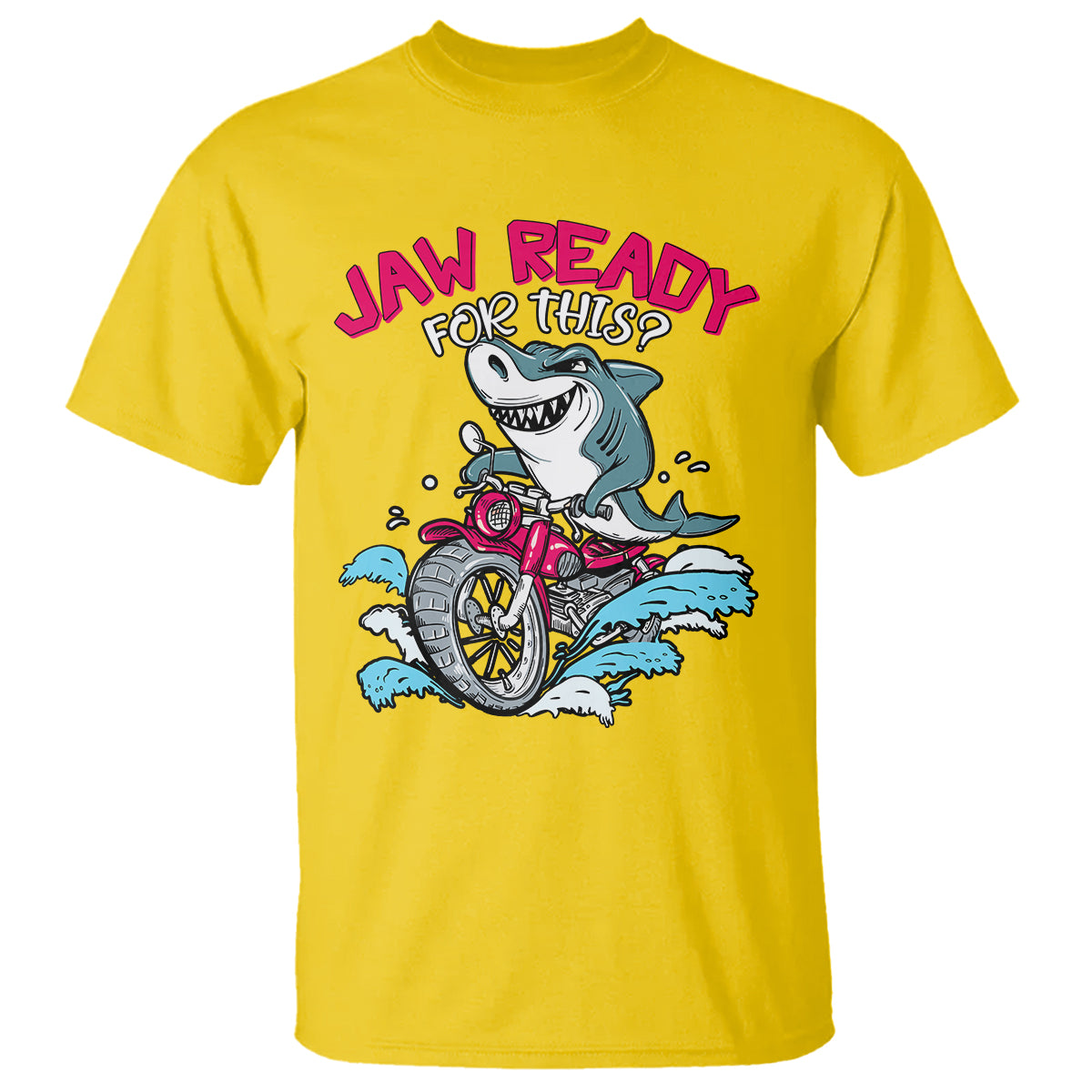 Shark Lover T Shirt Jaw Ready For This Riding Motorbike - Wonder Print Shop
