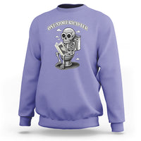 Book Lover Sweatshirt One More Chapter Bookaholic Skeleton - Wonder Print Shop
