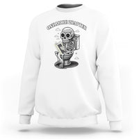Book Lover Sweatshirt One More Chapter Bookaholic Skeleton - Wonder Print Shop
