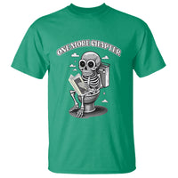 Book Lover T Shirt One More Chapter Bookaholic Skeleton - Wonder Print Shop