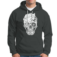Cat Lover Hoodie Cats Skull Skeleton Cute And Scary - Wonder Print Shop