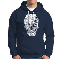 Cat Lover Hoodie Cats Skull Skeleton Cute And Scary - Wonder Print Shop