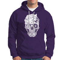 Cat Lover Hoodie Cats Skull Skeleton Cute And Scary - Wonder Print Shop