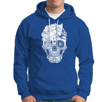 Cat Lover Hoodie Cats Skull Skeleton Cute And Scary - Wonder Print Shop