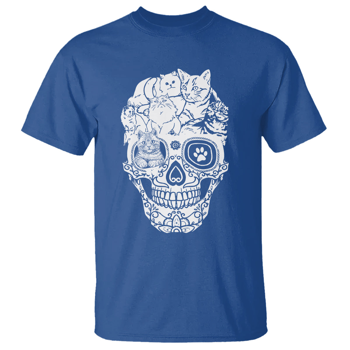 Cat Lover T Shirt Cats Skull Skeleton Cute And Scary - Wonder Print Shop