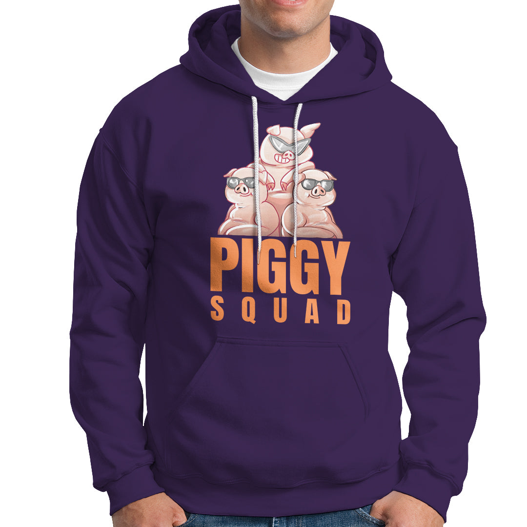 Pig Lover Hoodie Cool Piggy Squad - Wonder Print Shop