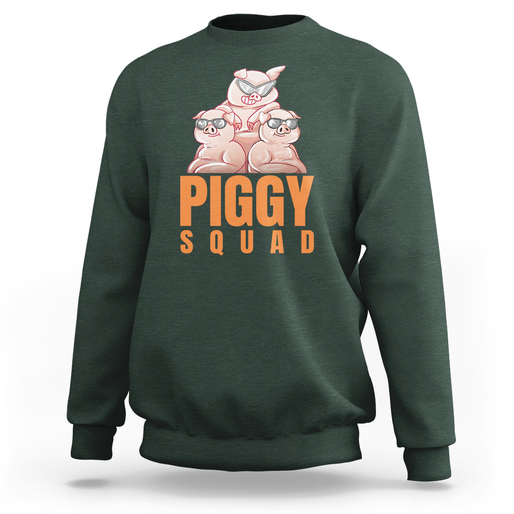 Pig Lover Sweatshirt Cool Piggy Squad - Wonder Print Shop