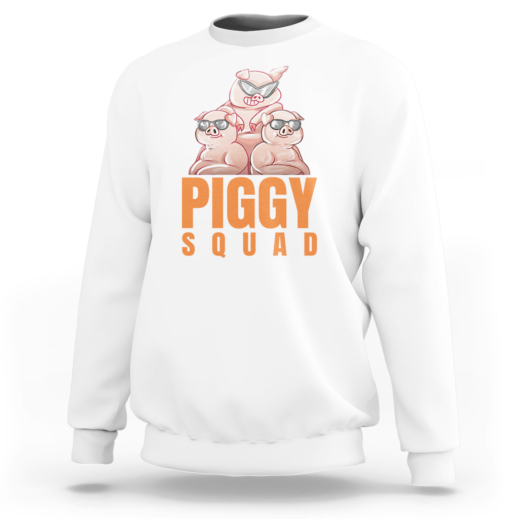 Pig Lover Sweatshirt Cool Piggy Squad - Wonder Print Shop