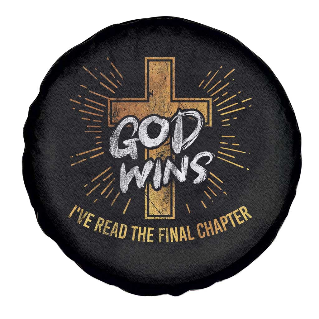 Funny Christian Spare Tire Cover I've Read the Final Chapter God Wins