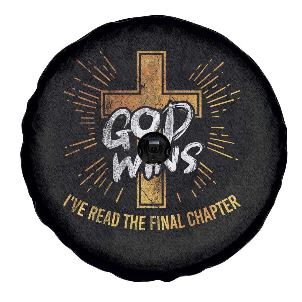 Funny Christian Spare Tire Cover I've Read the Final Chapter God Wins