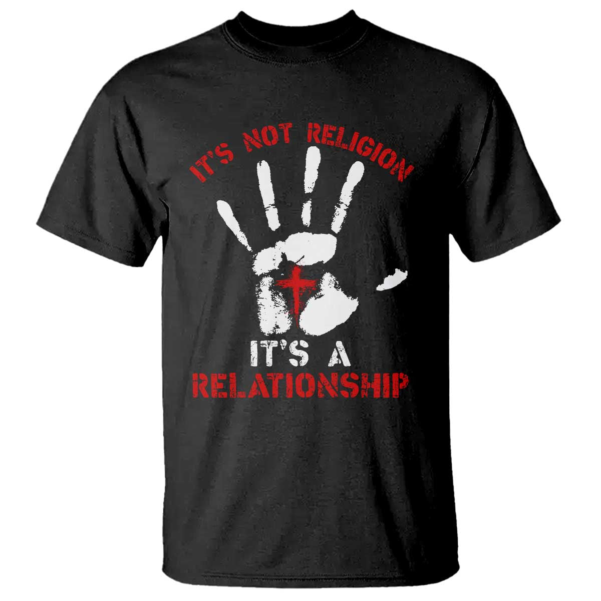 Christian T Shirt It's Not Religion It's A Relationship - Wonder Print Shop