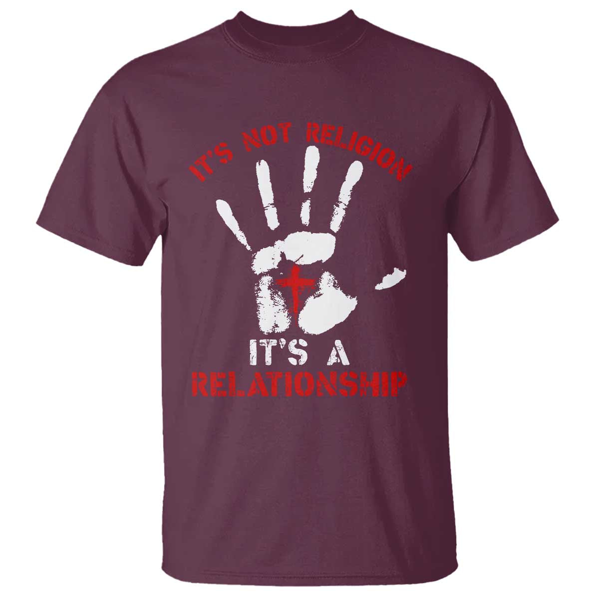 Christian T Shirt It's Not Religion It's A Relationship - Wonder Print Shop