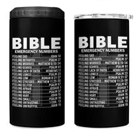 Christian 4 in 1 Can Cooler Tumbler Bible Emergency Number