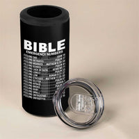Christian 4 in 1 Can Cooler Tumbler Bible Emergency Number