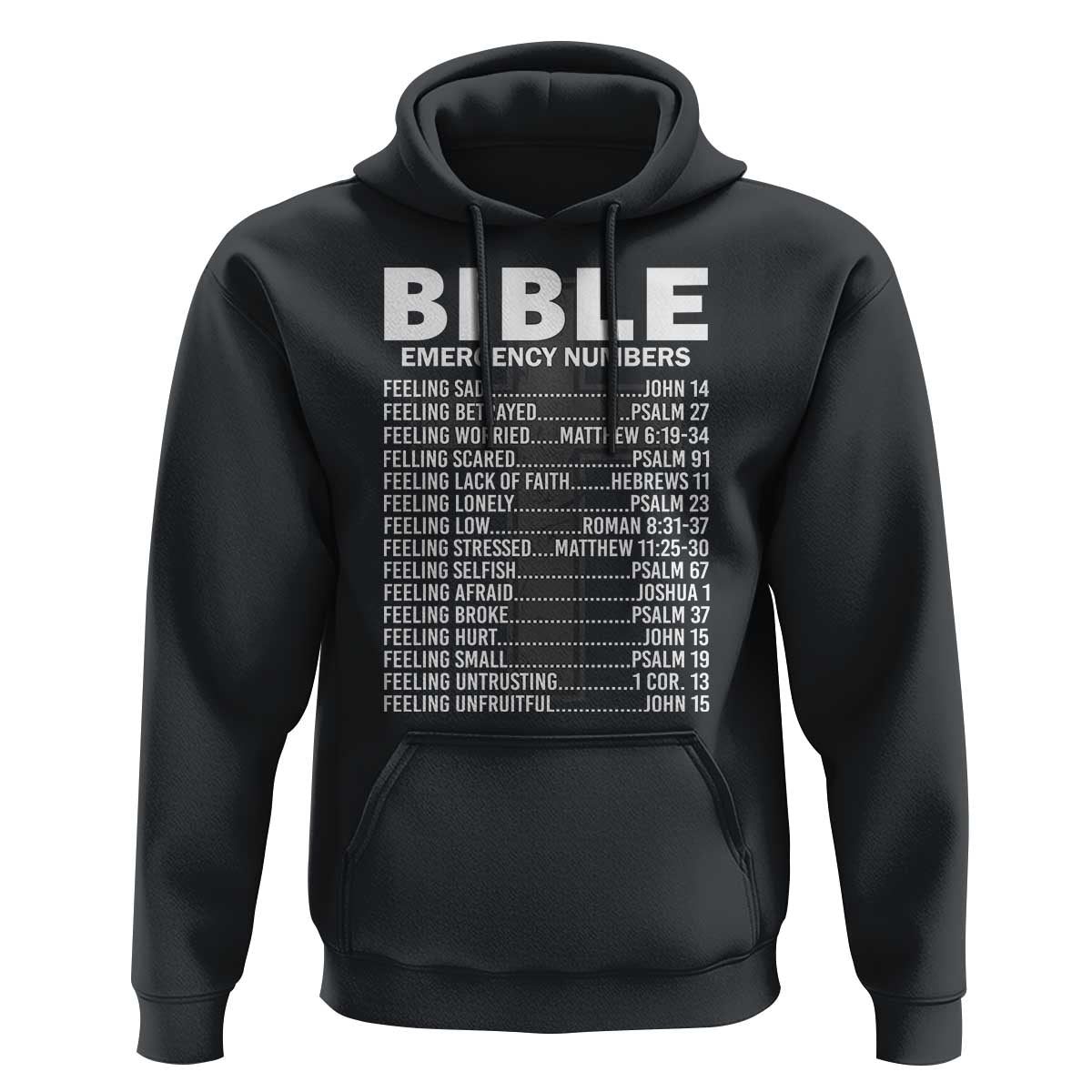 Christian Hoodie Bible Emergency Number