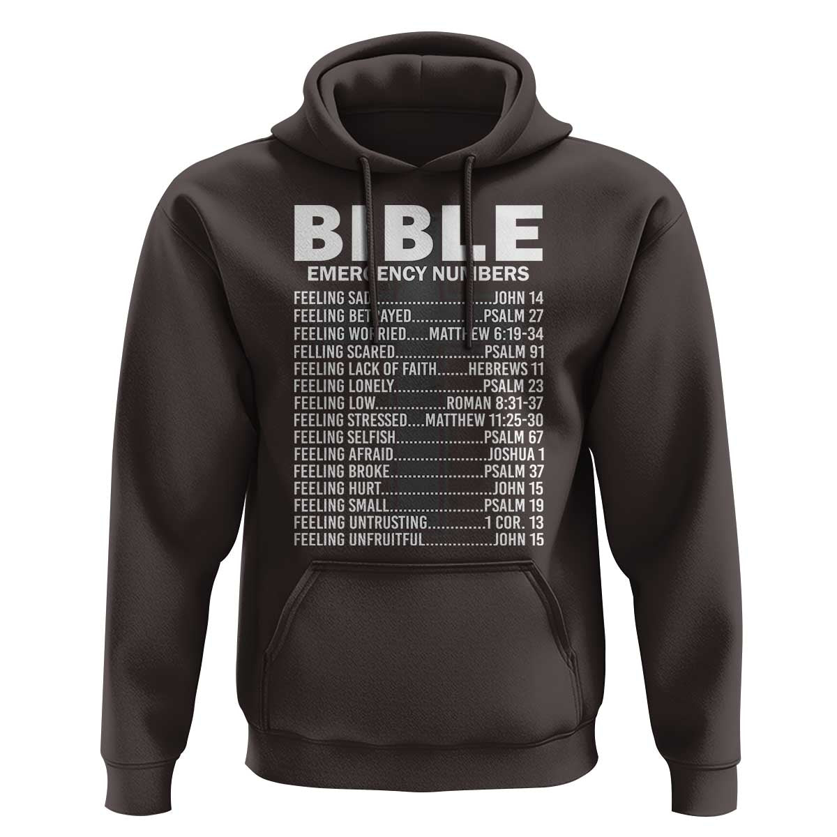 Christian Hoodie Bible Emergency Number