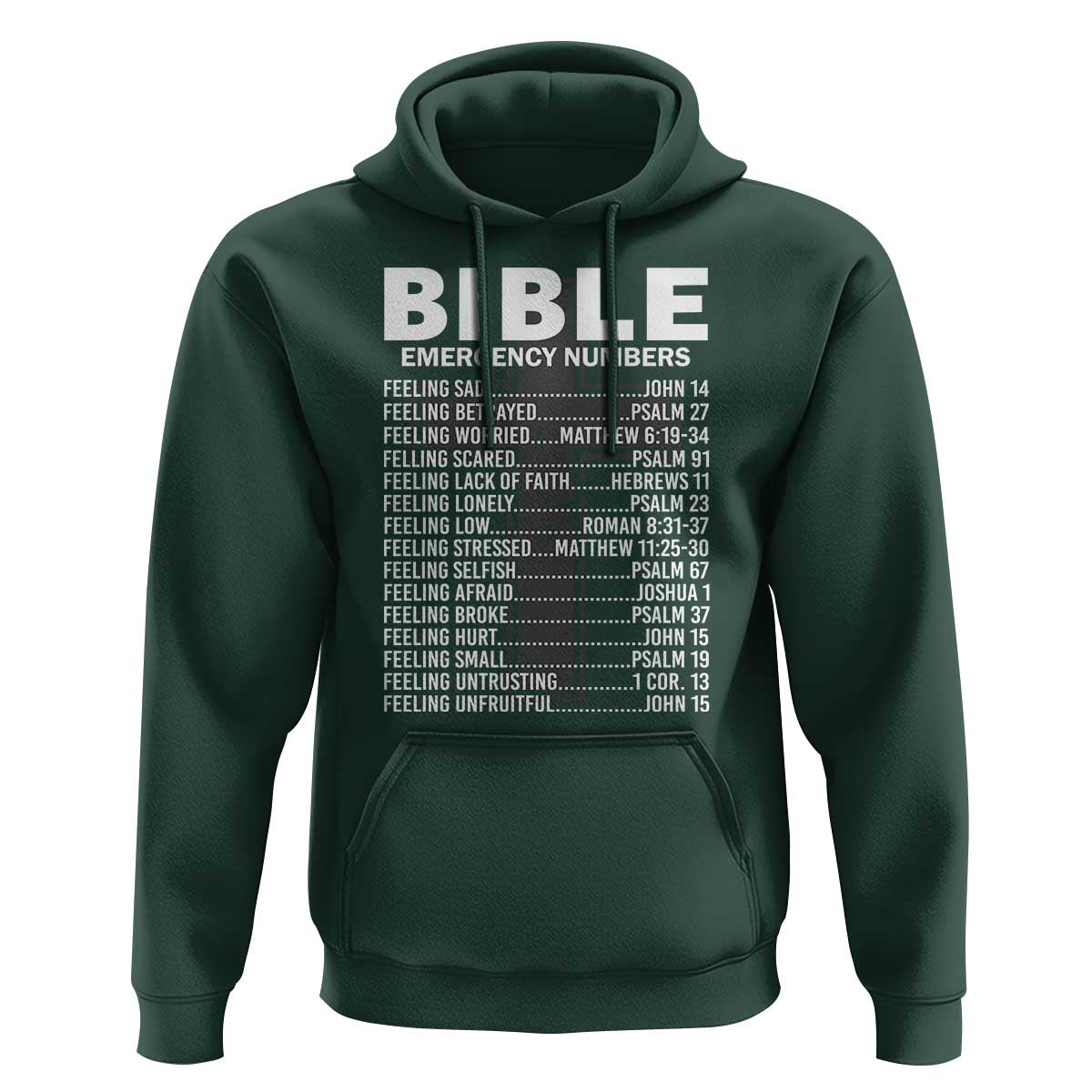Christian Hoodie Bible Emergency Number