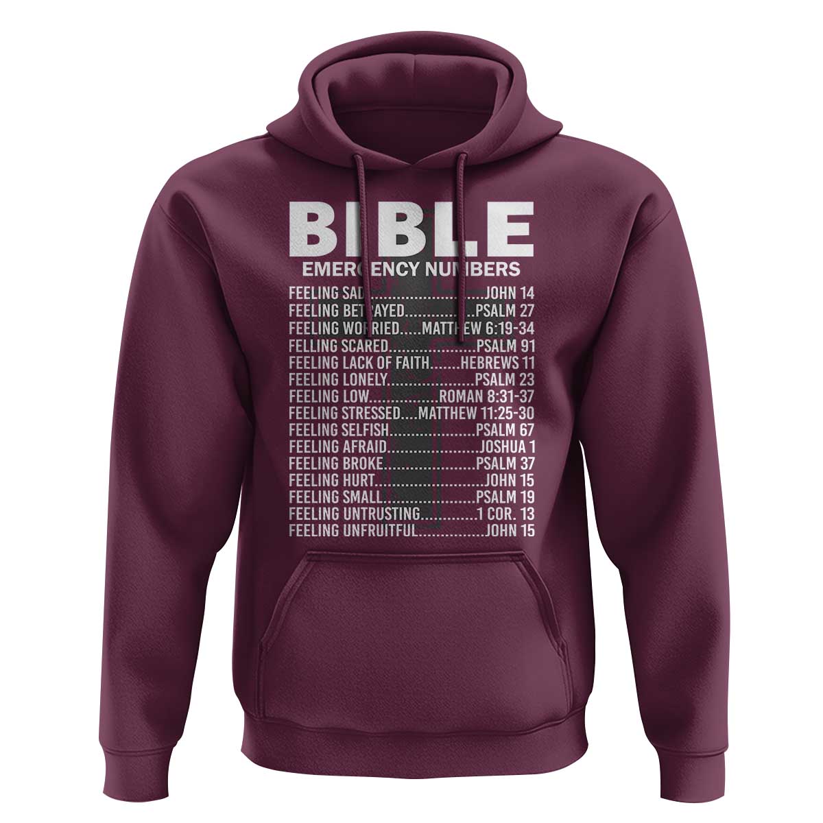 Christian Hoodie Bible Emergency Number