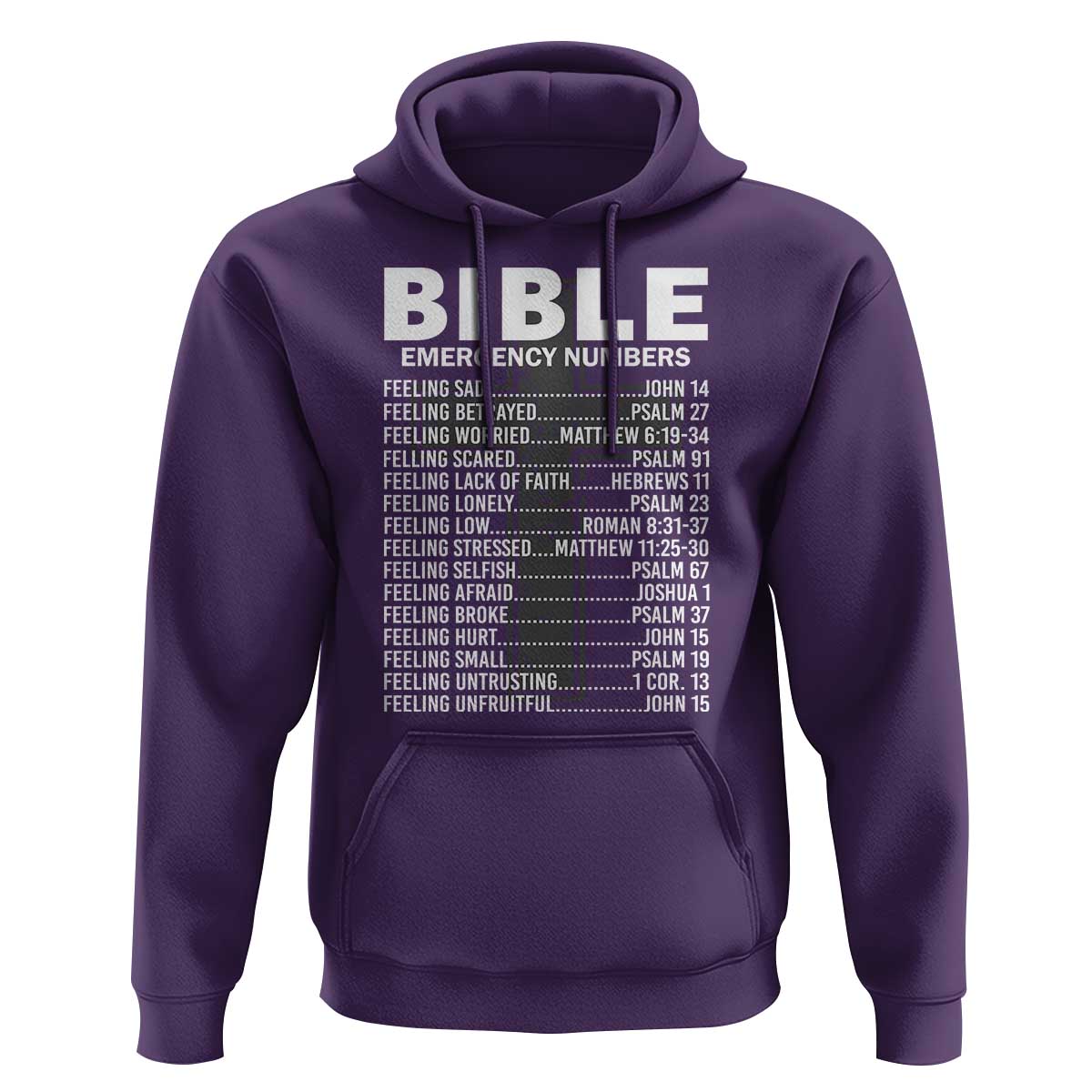 Christian Hoodie Bible Emergency Number