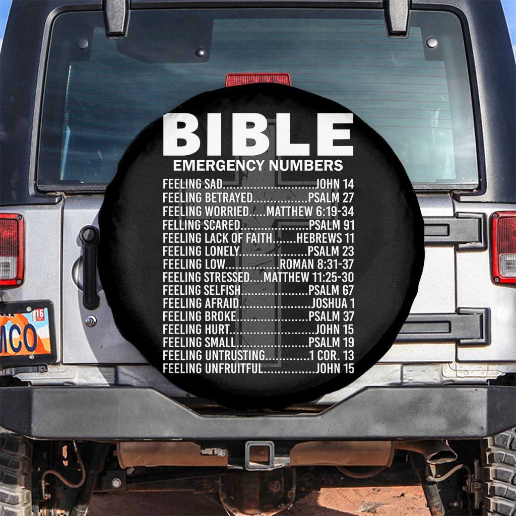 Christian Spare Tire Cover Bible Emergency Number