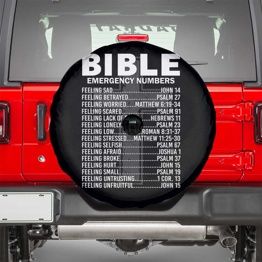 Christian Spare Tire Cover Bible Emergency Number